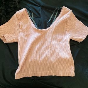 Light pink crossed back tank